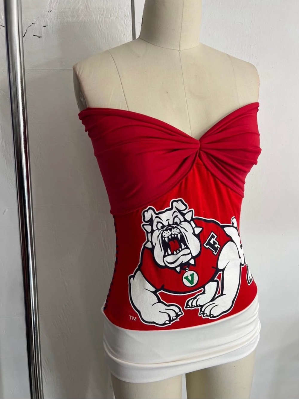 Fresno State Red Bulldogs Football Reconstructed Game Shirt Handmade in USA